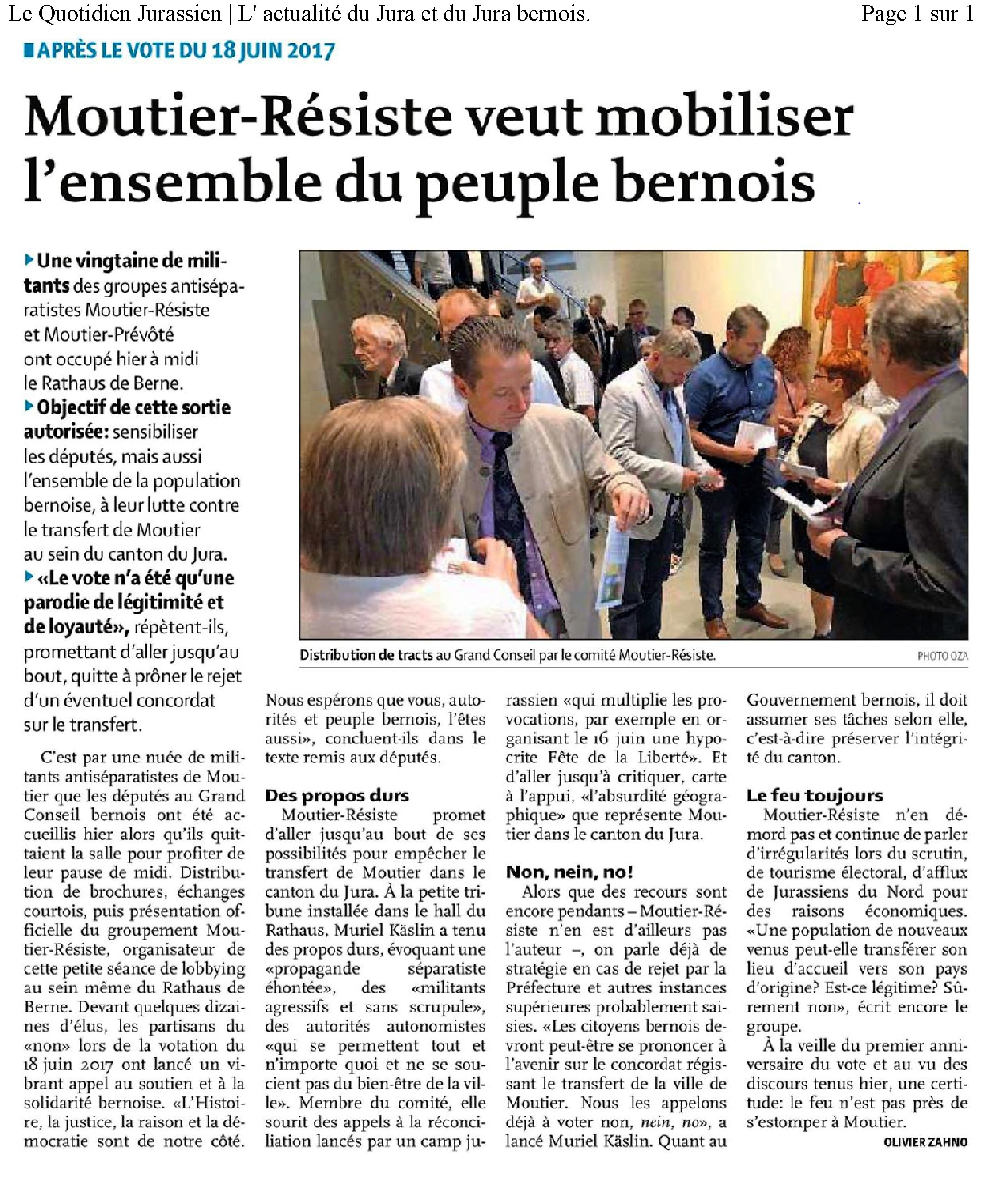 Moutier-Résiste veut mobiliser l'ensemble du peuple bernois.jpg